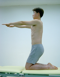 네발기기 자세에서 상지를 이용한 운동